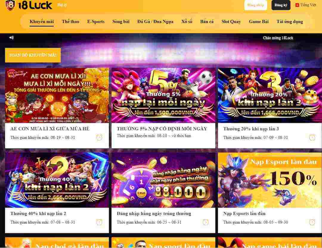 Review nhà cái 18Luck chi tiết nhất