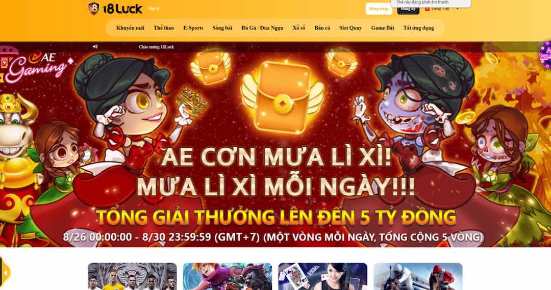 Trải nghiệm kho game phong phú tại 18Luck