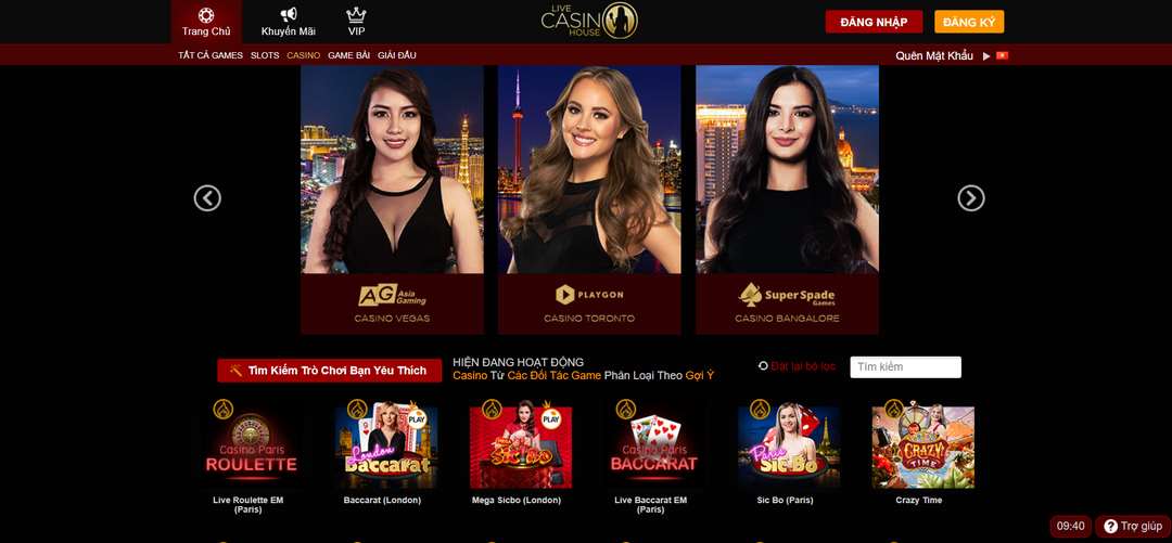 Live Casino House danh sach game cuoc an tuong